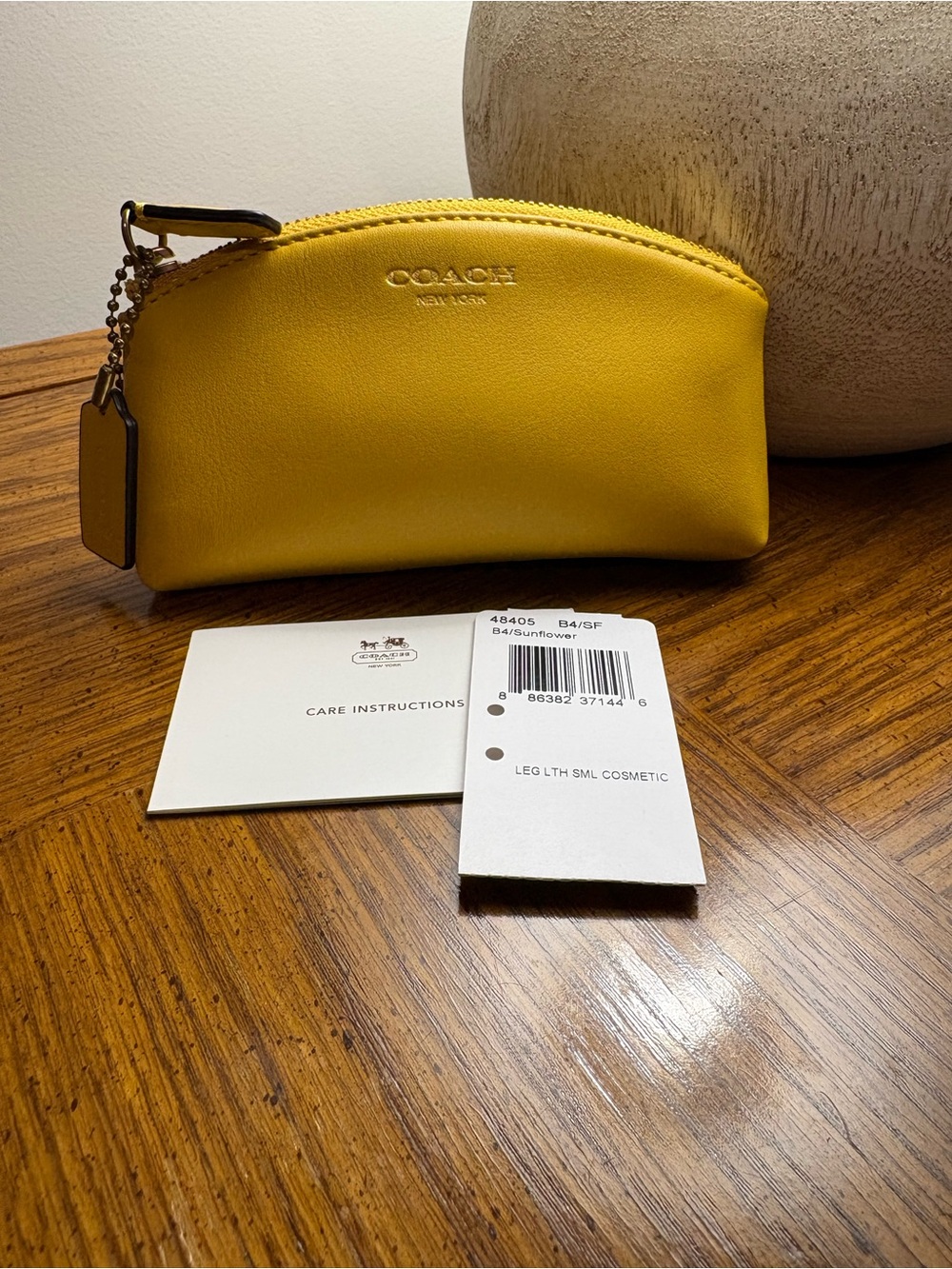 Coach Y2K Legacy Yellow Cosmetic Pouch